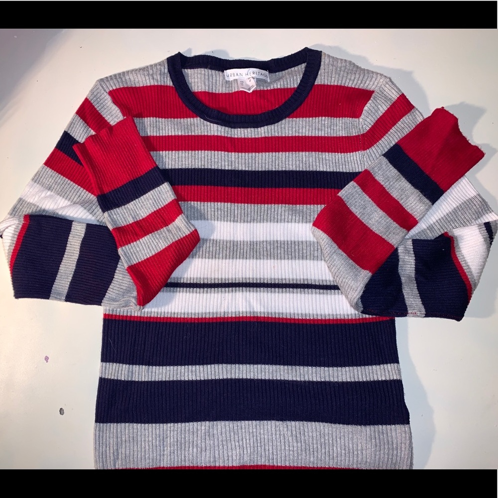 stripped cropped sweater